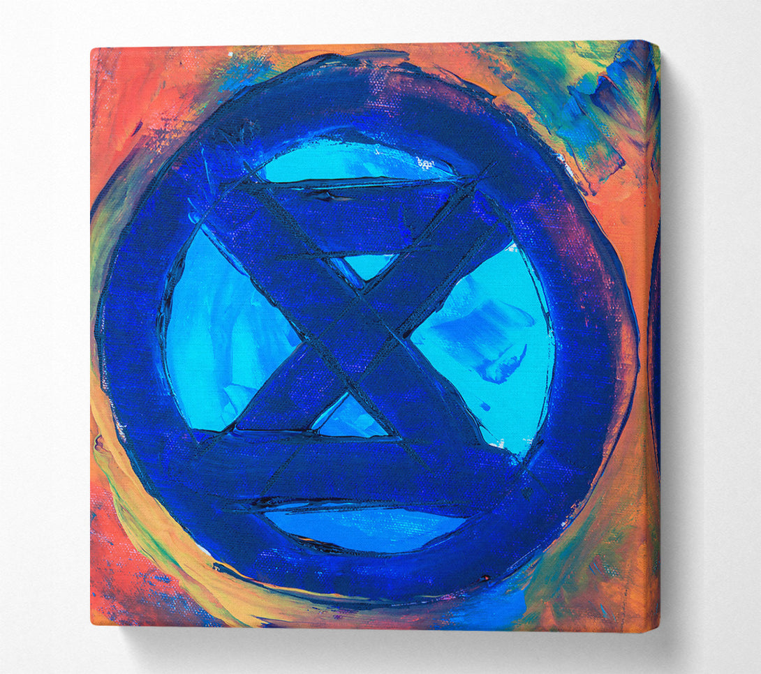 A Canvas Print of Blue Canvas Crossroads Canvas Wall Art