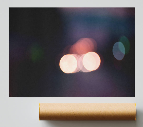 Peach City Lights Giclee Print