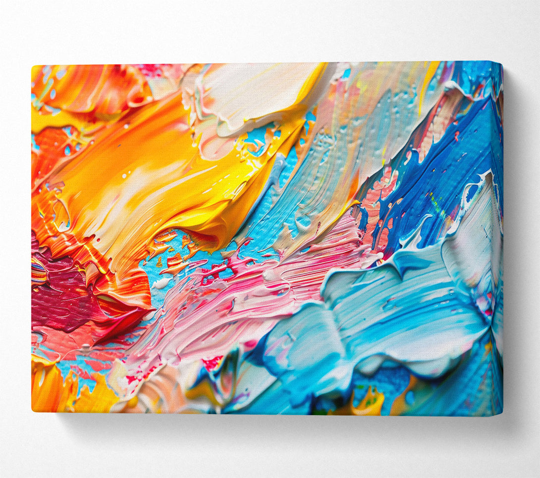  A Canvas Print of Azure Abstract Swirls Canvas Print