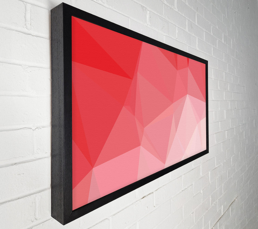  A Canvas Print of Crimson Geometric Abstract Canvas Wall Art