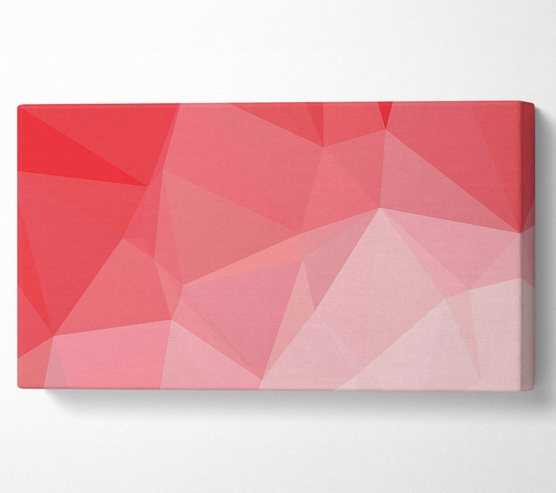  A Canvas Print of Crimson Geometric Abstract Canvas Wall Art