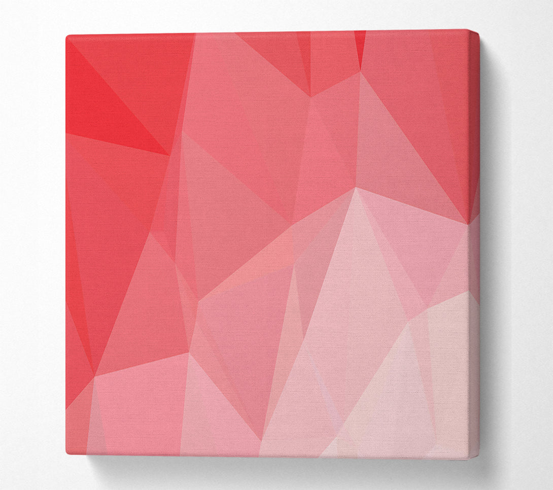  A Canvas Print of Crimson Geometric Abstract Canvas Wall Art