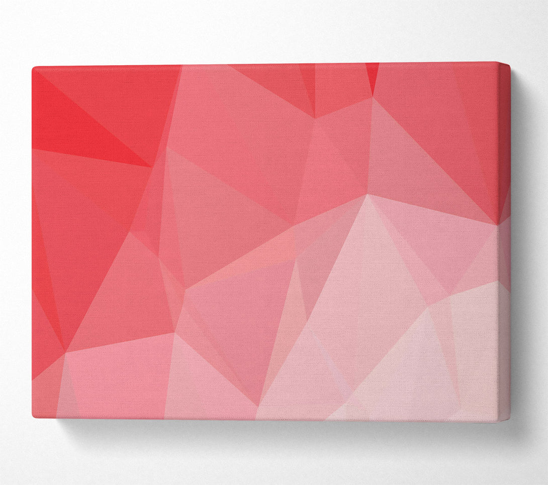  A Canvas Print of Crimson Geometric Abstract Canvas Wall Art