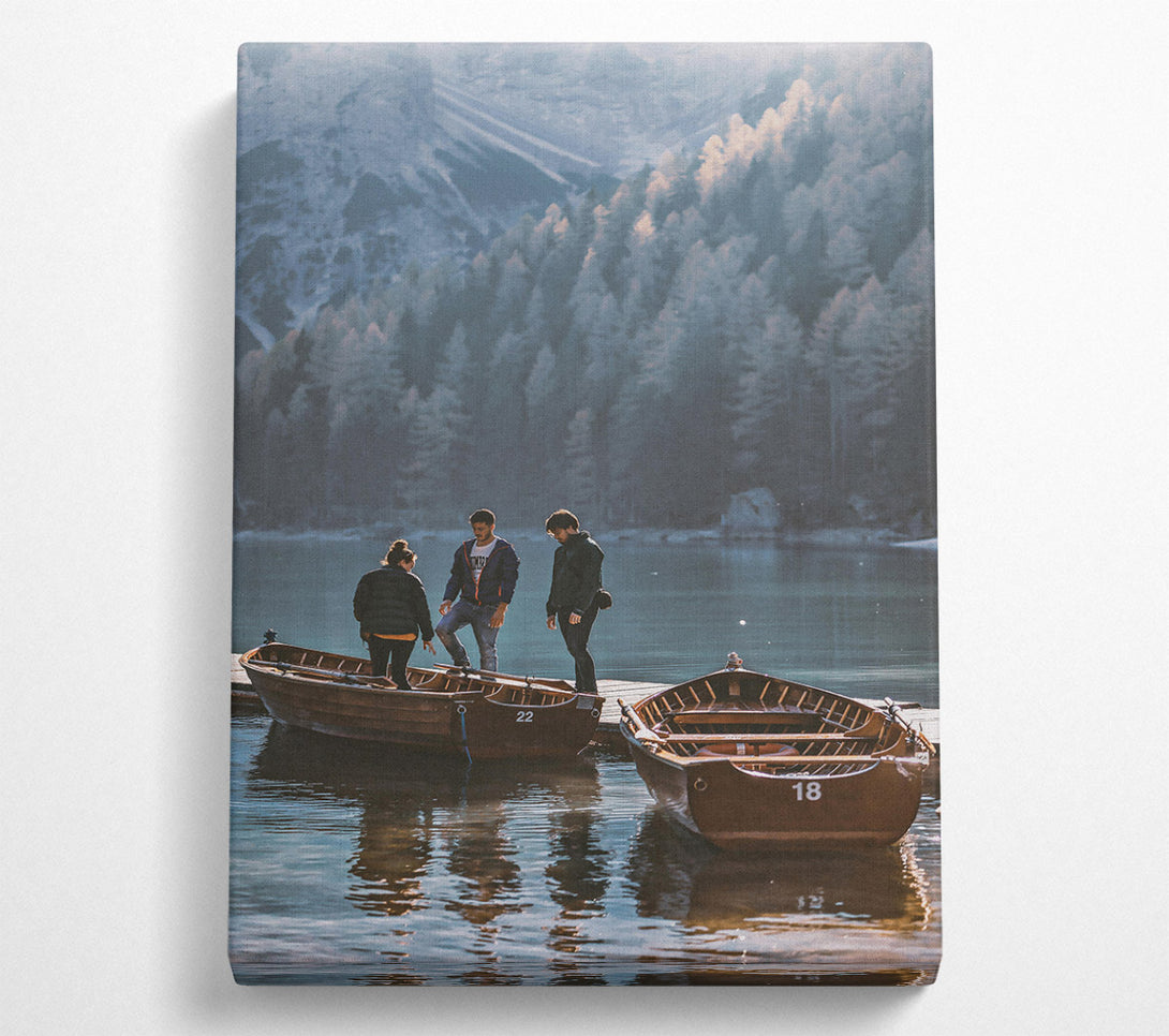  A Canvas Print of Blue Lake Reflections Canvas Art