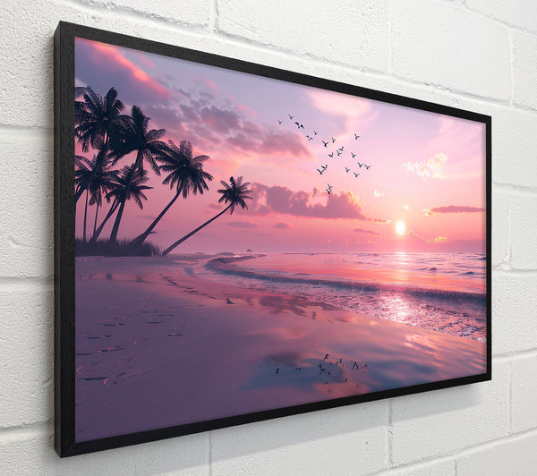 Pink Palm Sunset