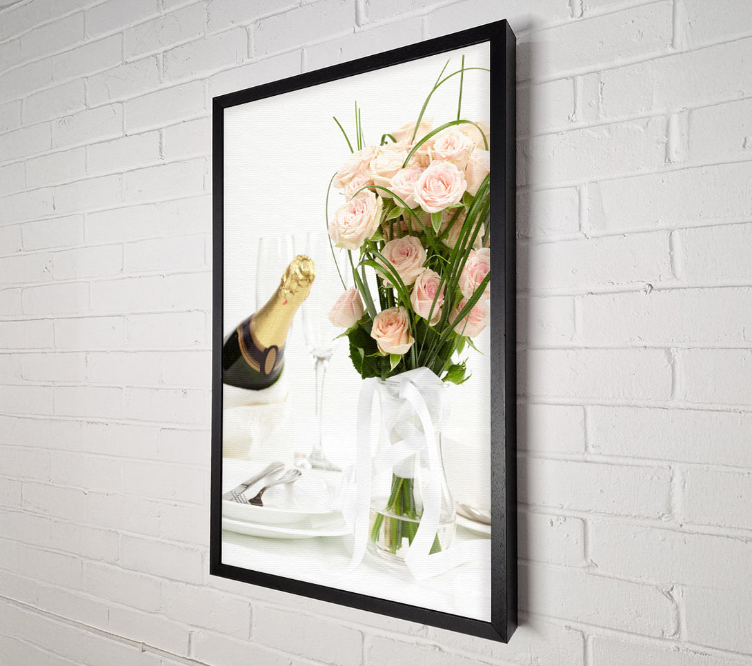  A Canvas Print of Champagne Rose Canvas Print