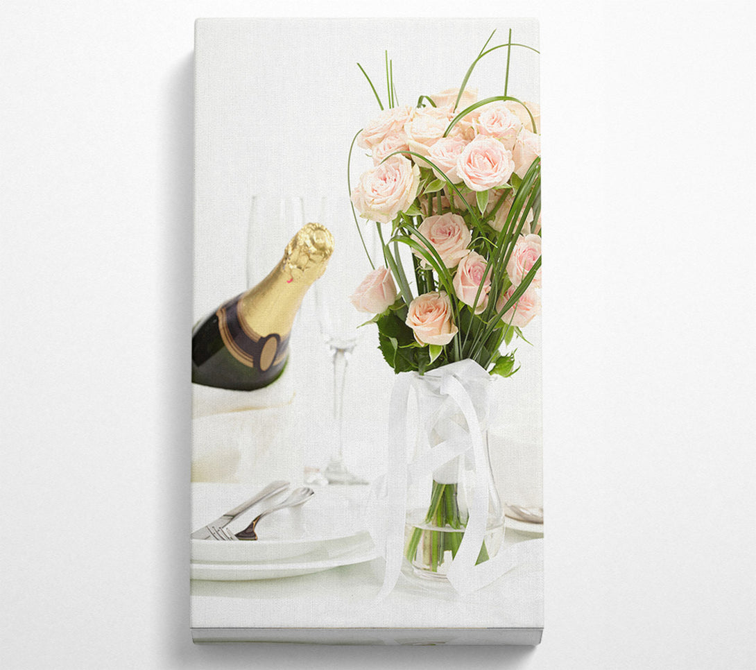  A Canvas Print of Champagne Rose Canvas Print