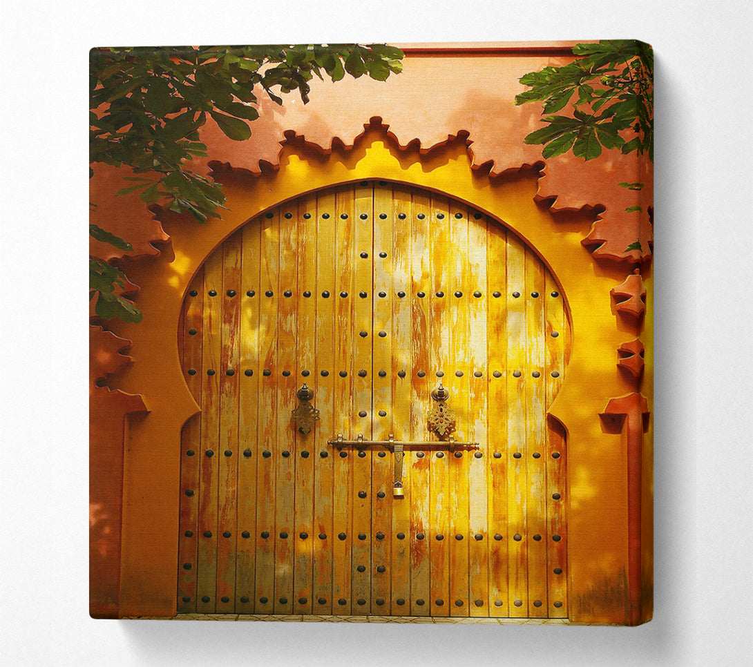  A Canvas Print of Golden Moroccan Doorway Canvas Wall Art