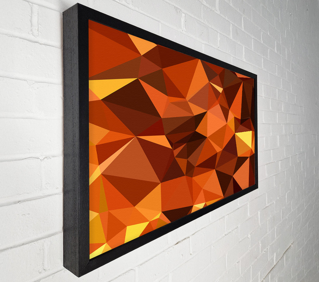  A Canvas Print of Orange Geometric Abstract Canvas Print
