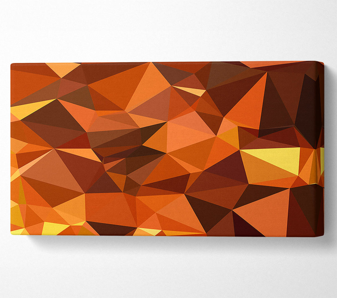  A Canvas Print of Orange Geometric Abstract Canvas Print