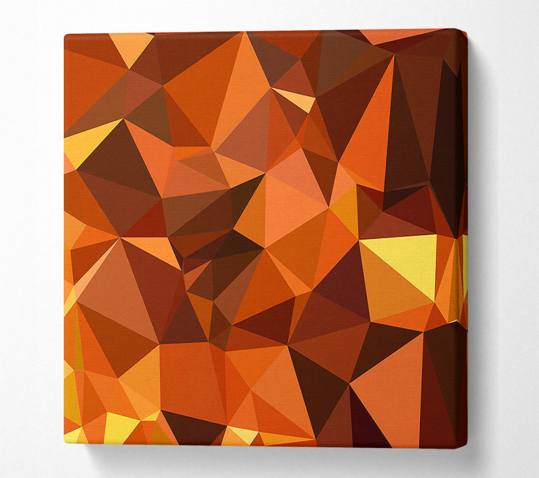  A Canvas Print of Orange Geometric Abstract Canvas Print