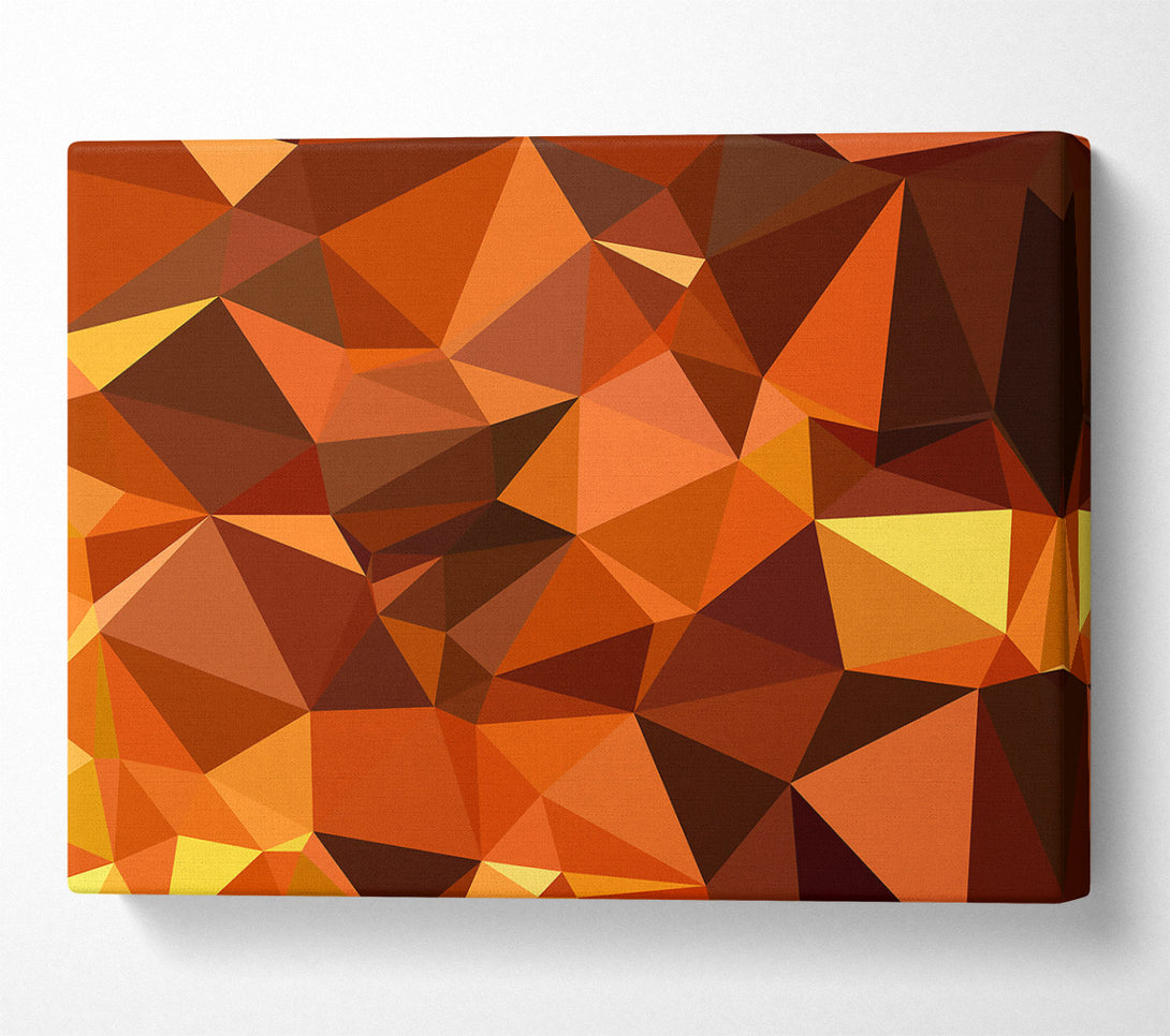  A Canvas Print of Orange Geometric Abstract Canvas Print