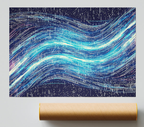 Azure Digital Flow Print