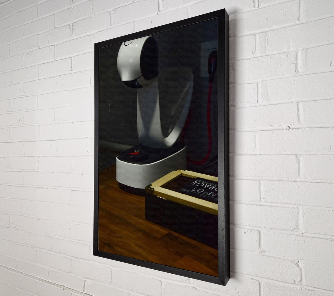  A Canvas Print of White Coffee Machine Still Life Canvas Art
