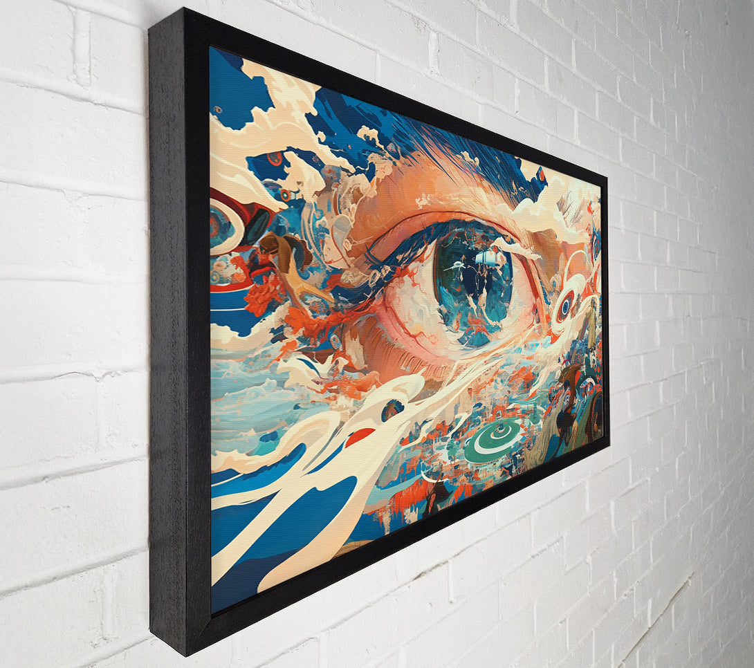  A Canvas Print of Azure Dreamscape Eye Canvas Art