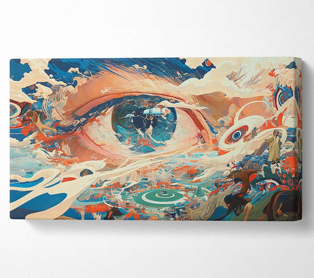  A Canvas Print of Azure Dreamscape Eye Canvas Art