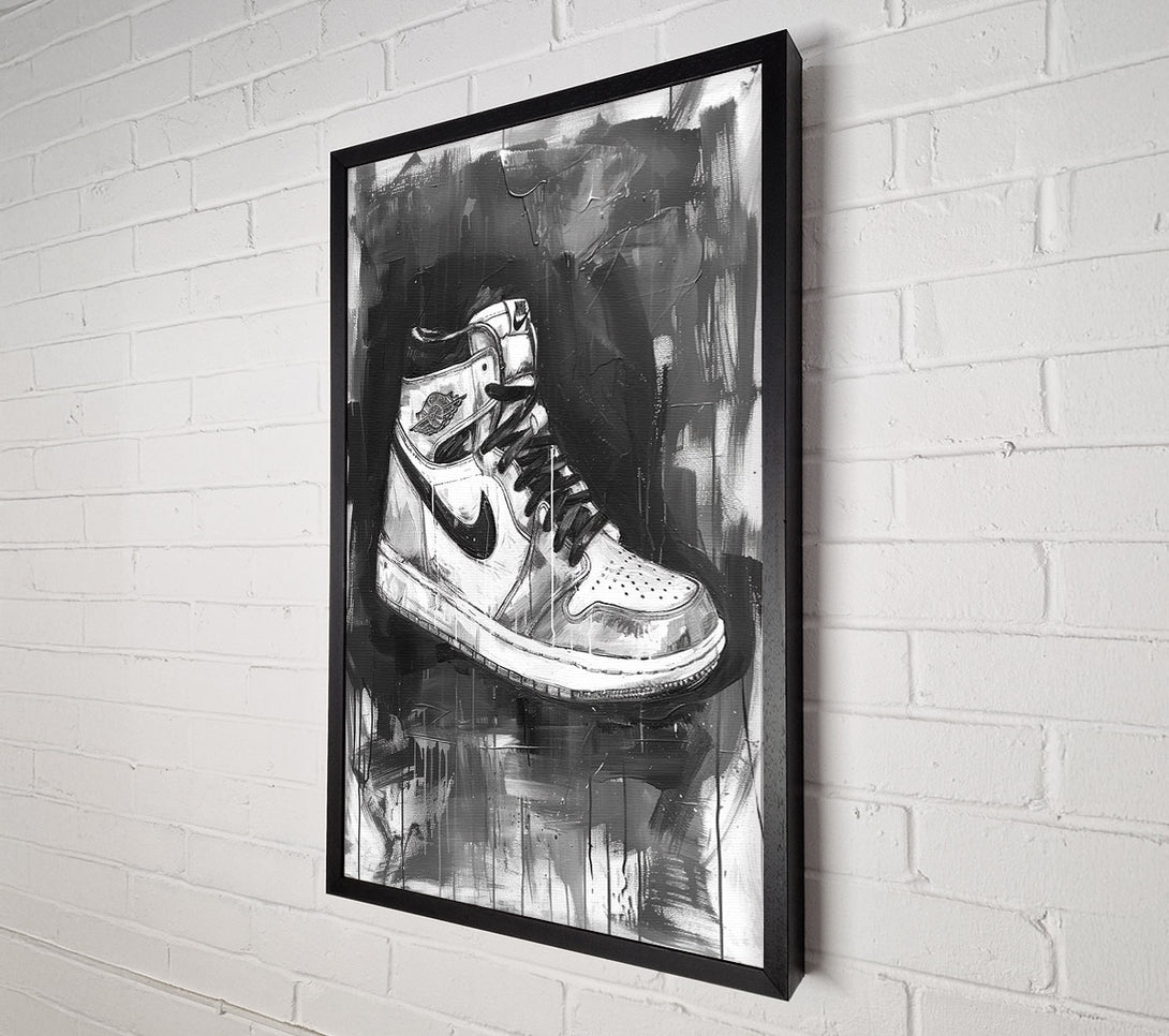  A Canvas Print of Charcoal Sneaker Canvas Art