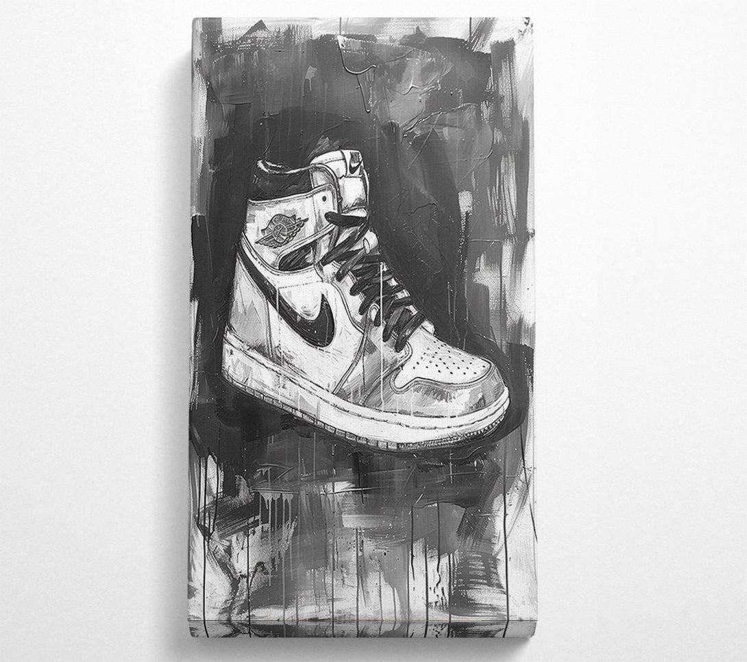  A Canvas Print of Charcoal Sneaker Canvas Art