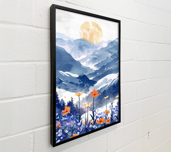 Orange Bloom Mountainscape