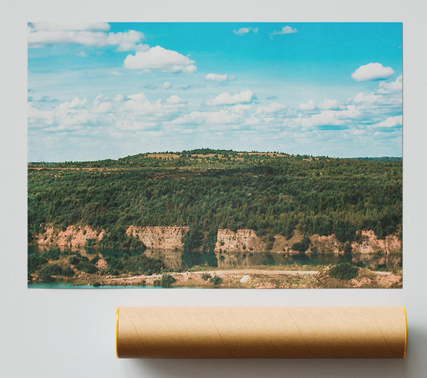 Azure Sky Reflections Poster