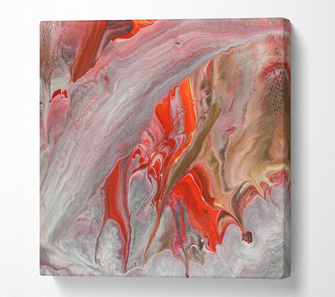  A Canvas Print of Crimson Flowing Forms Canvas Print