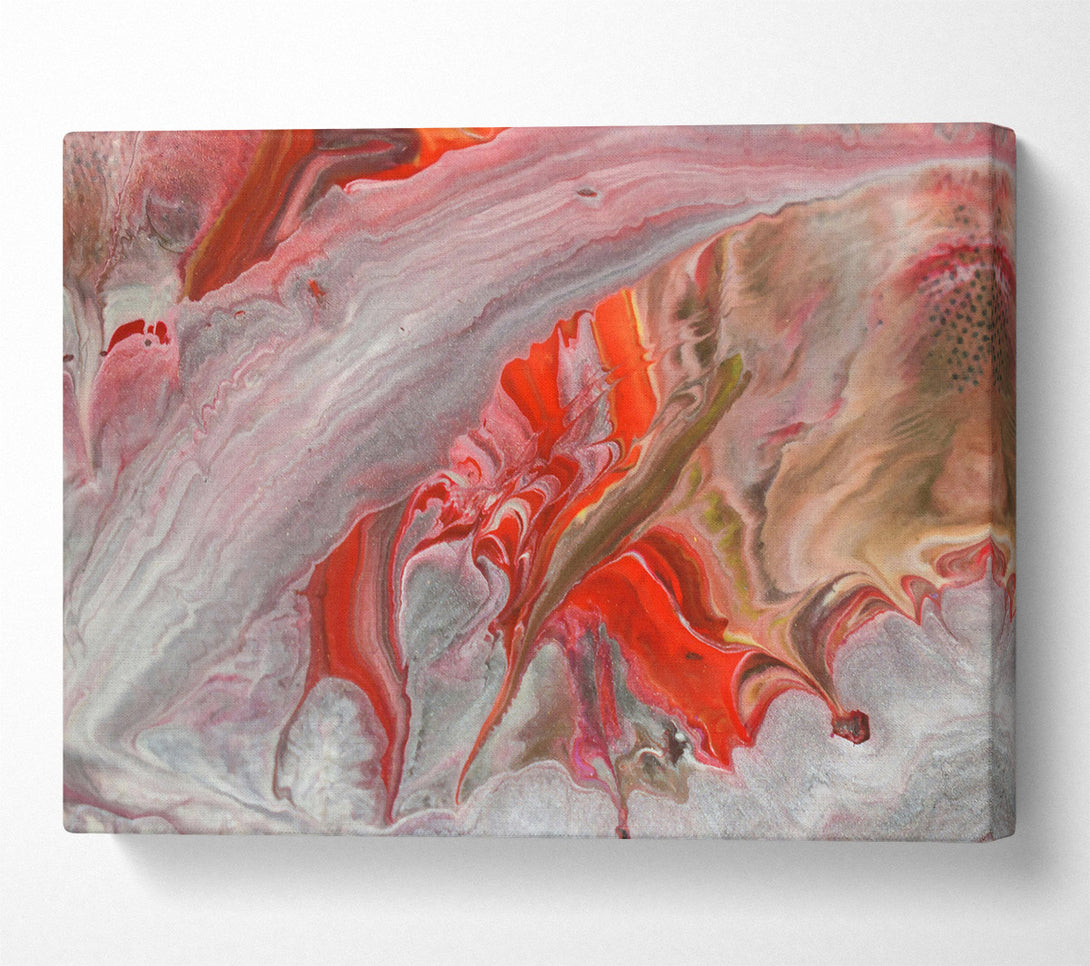  A Canvas Print of Crimson Flowing Forms Canvas Print