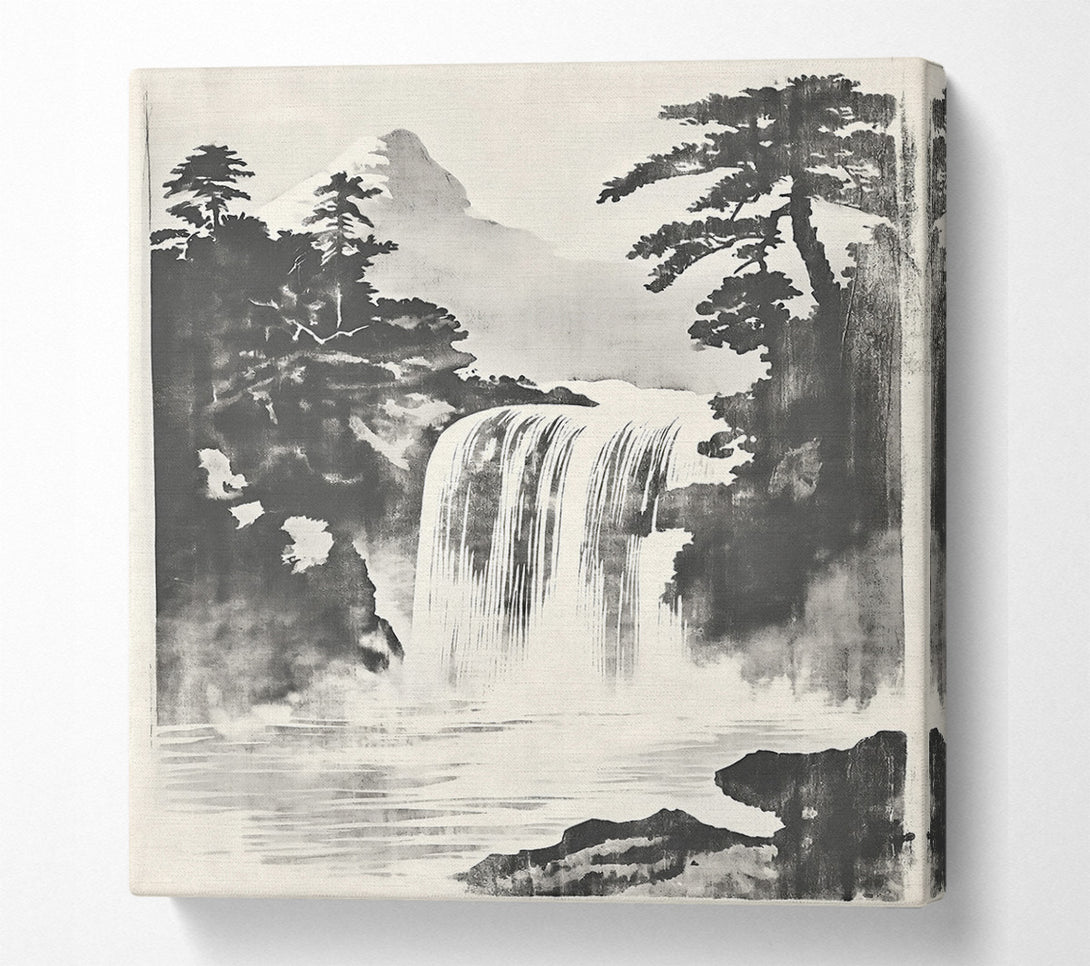  A Canvas Print of White Water Cascade Canvas Wall Art