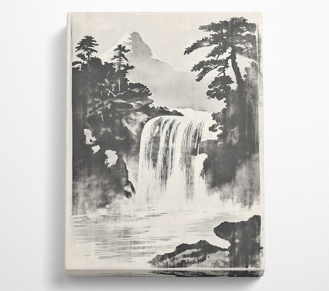  A Canvas Print of White Water Cascade Canvas Wall Art