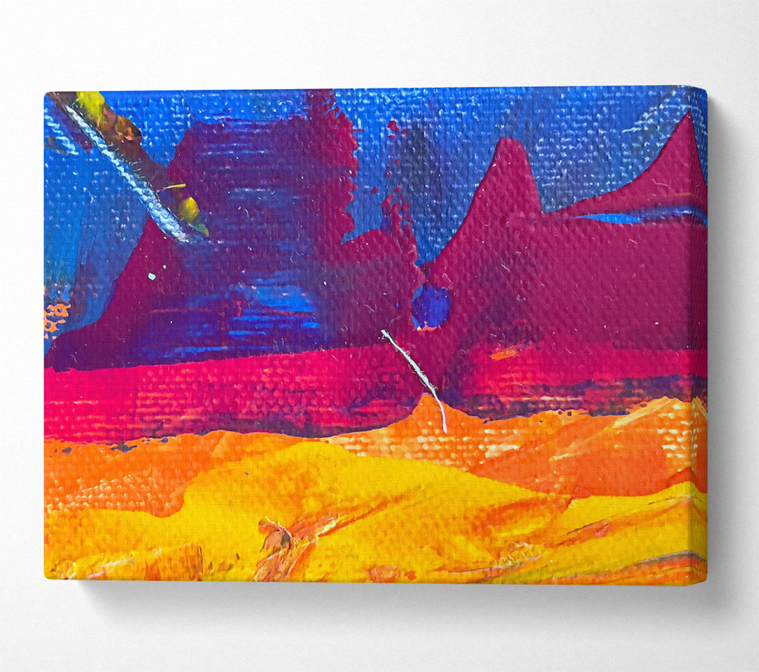  A Canvas Print of Crimson Sunset Hues Canvas Art