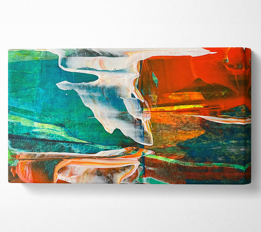 A Canvas Print of Emerald Sunset Flow Canvas Art