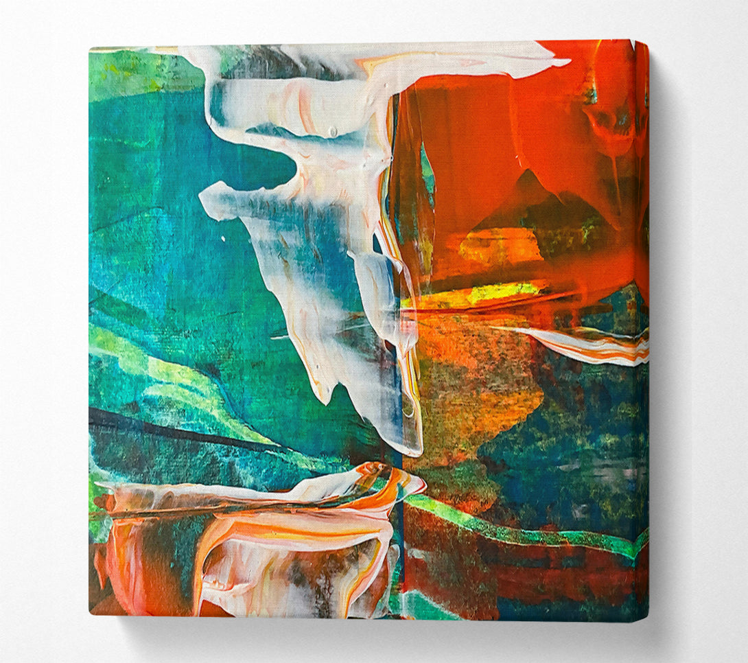  A Canvas Print of Emerald Sunset Flow Canvas Art