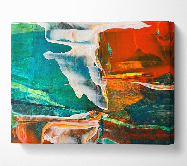  A Canvas Print of Emerald Sunset Flow Canvas Art