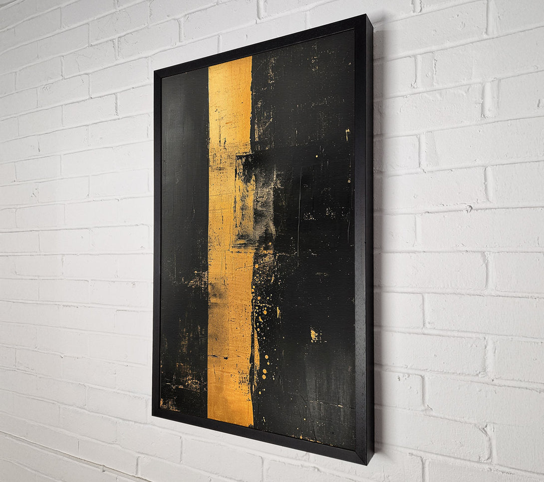  A Canvas Print of Golden Black Divide Canvas Wall Art