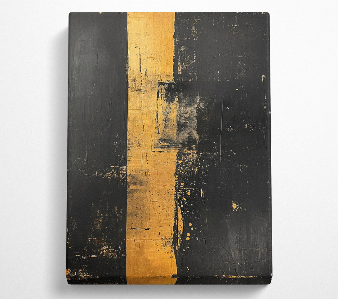  A Canvas Print of Golden Black Divide Canvas Wall Art