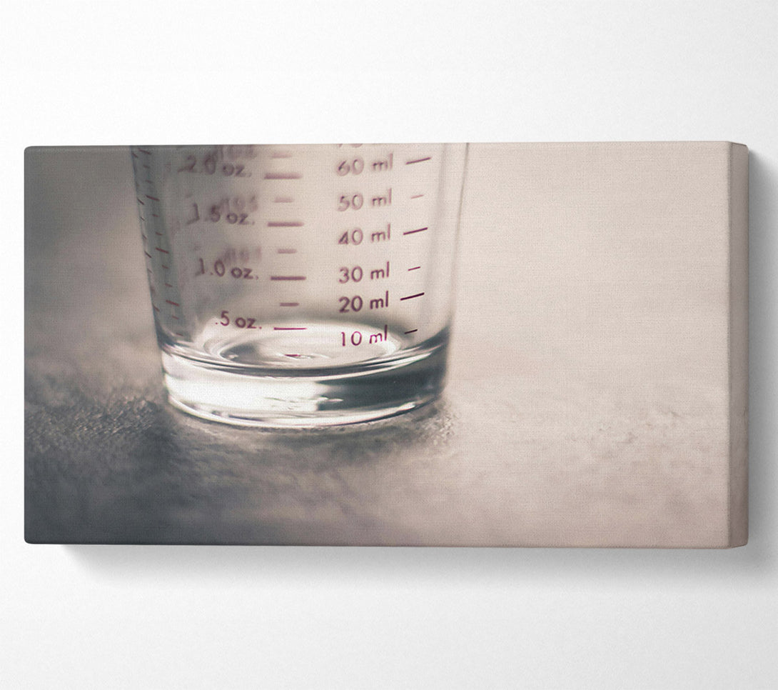  A Canvas Print of Clear Glass Measuring Cup Canvas Art