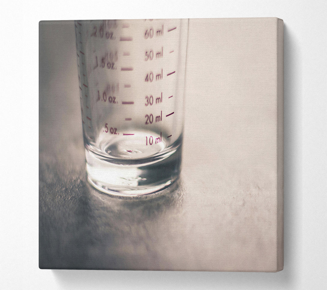  A Canvas Print of Clear Glass Measuring Cup Canvas Art