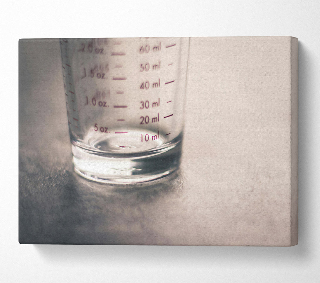  A Canvas Print of Clear Glass Measuring Cup Canvas Art