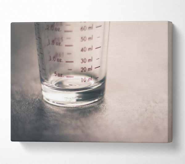  A Canvas Print of Clear Glass Measuring Cup Canvas Art