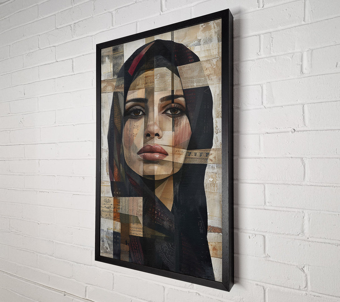  A Canvas Print of Crimson Veiled Gaze Canvas Print
