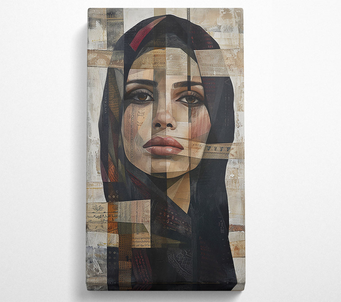  A Canvas Print of Crimson Veiled Gaze Canvas Print