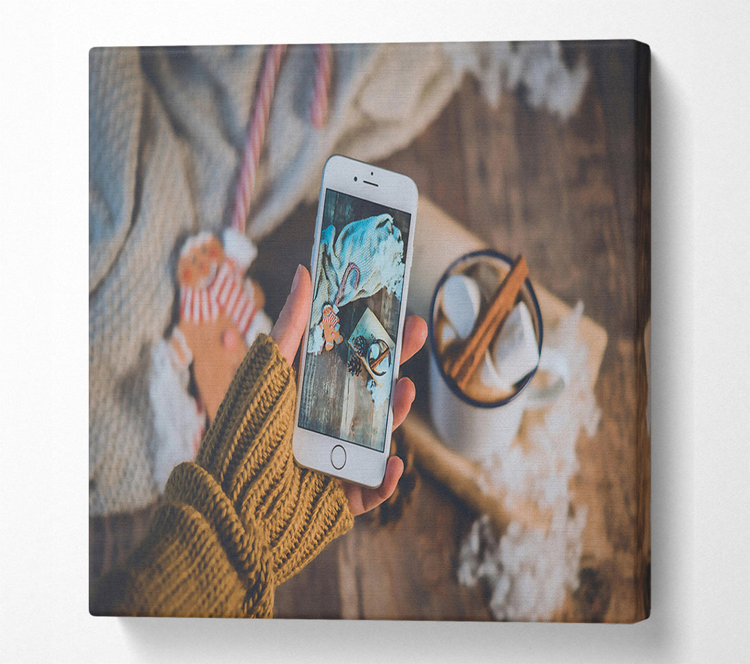  A Canvas Print of Golden Winter Moment Canvas Wall Art