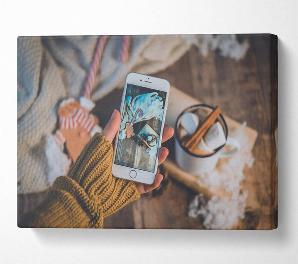  A Canvas Print of Golden Winter Moment Canvas Wall Art