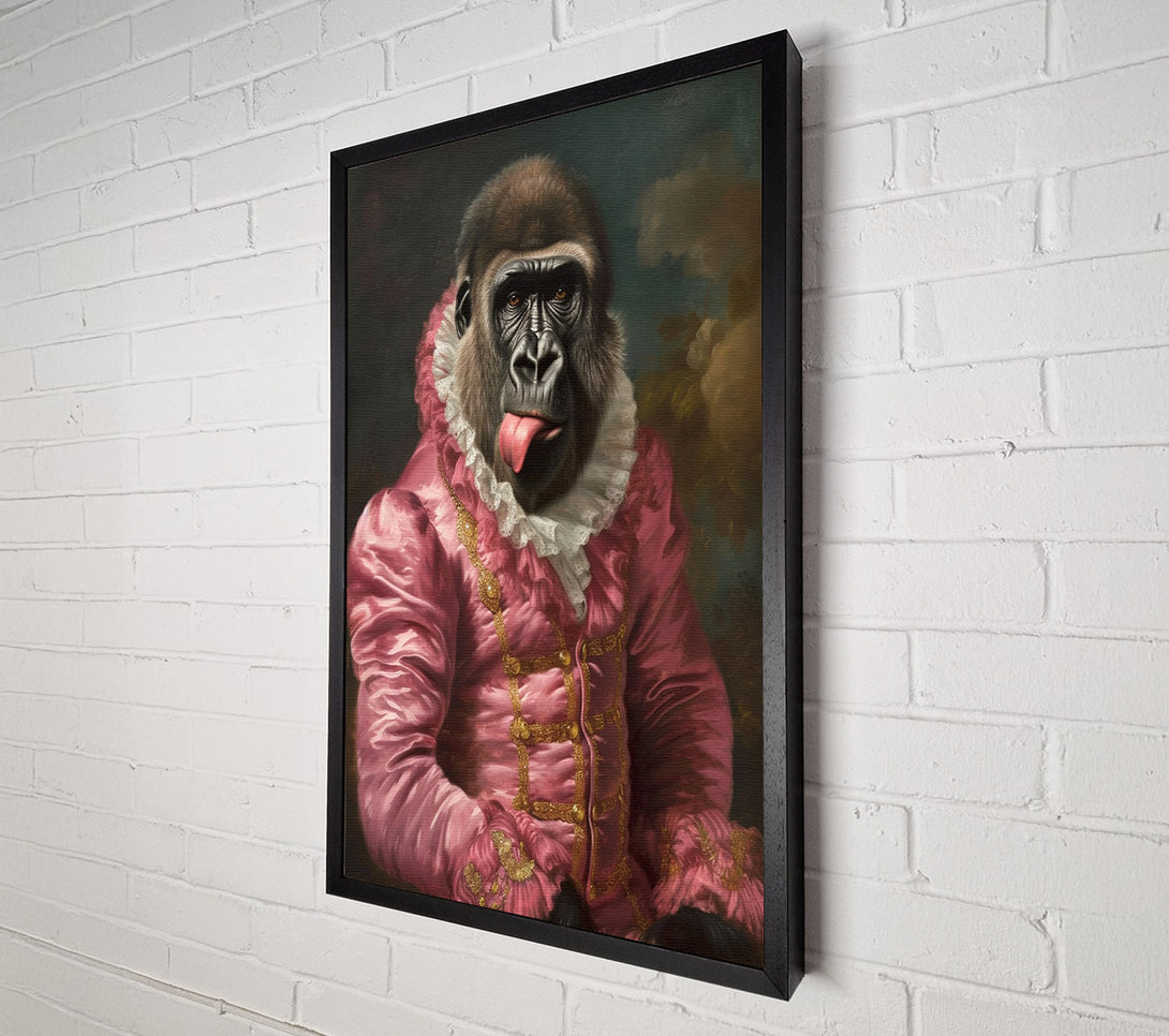  A Canvas Print of Cheeky Gorilla Prince Canvas Art