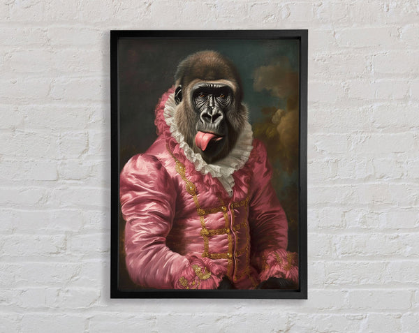 Cheeky Gorilla Prince Framed Print