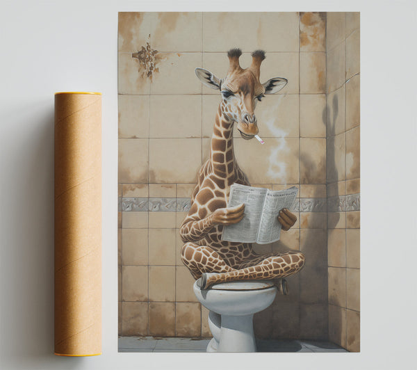 Beige Giraffe Reads News Poster