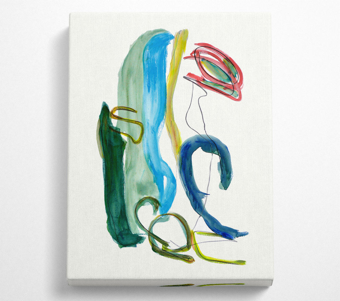  A Canvas Print of Azure Swirls And Dreams Canvas Art