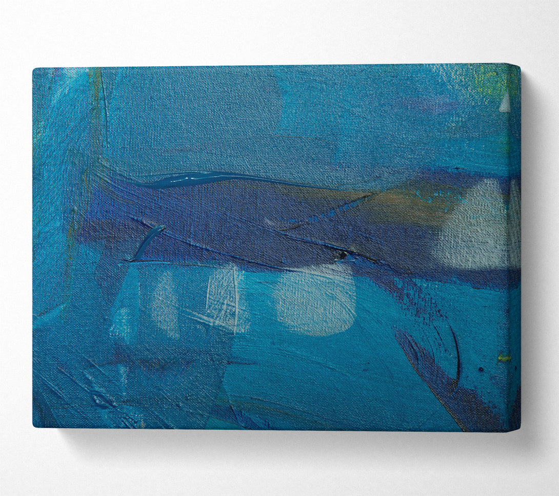  A Canvas Print of Teal Abstract Strokes Canvas Wall Art