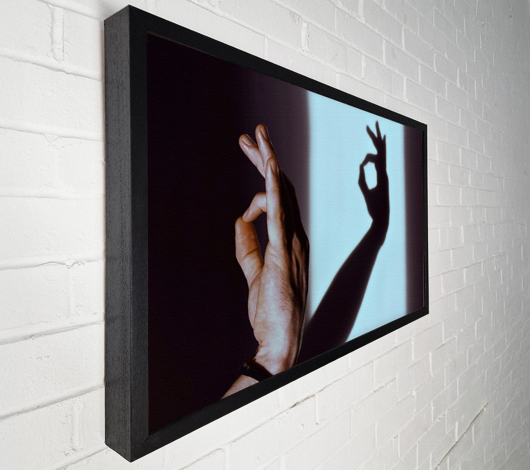  A Canvas Print of Blue Hand Shadow Canvas Wall Art