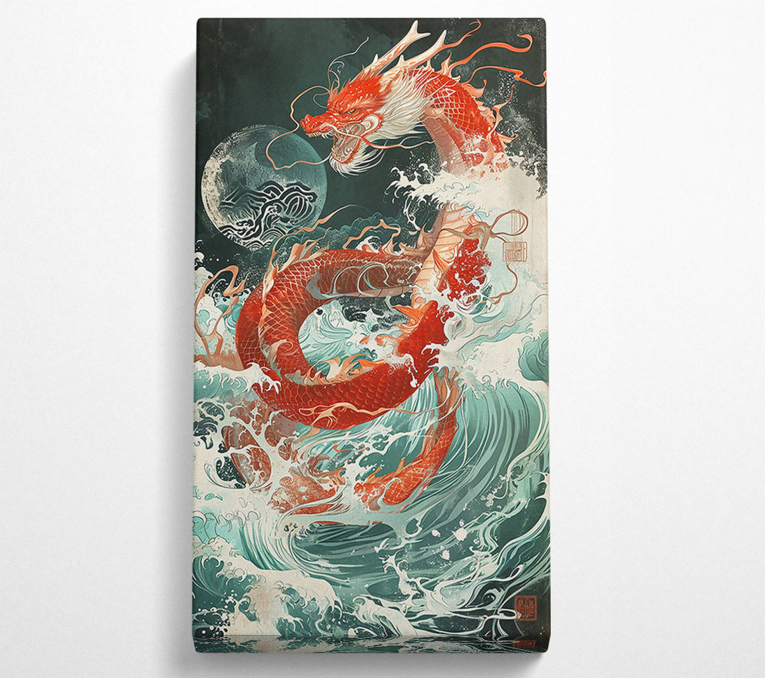  A Canvas Print of Crimson Dragon'S Fury Canvas Wall Art