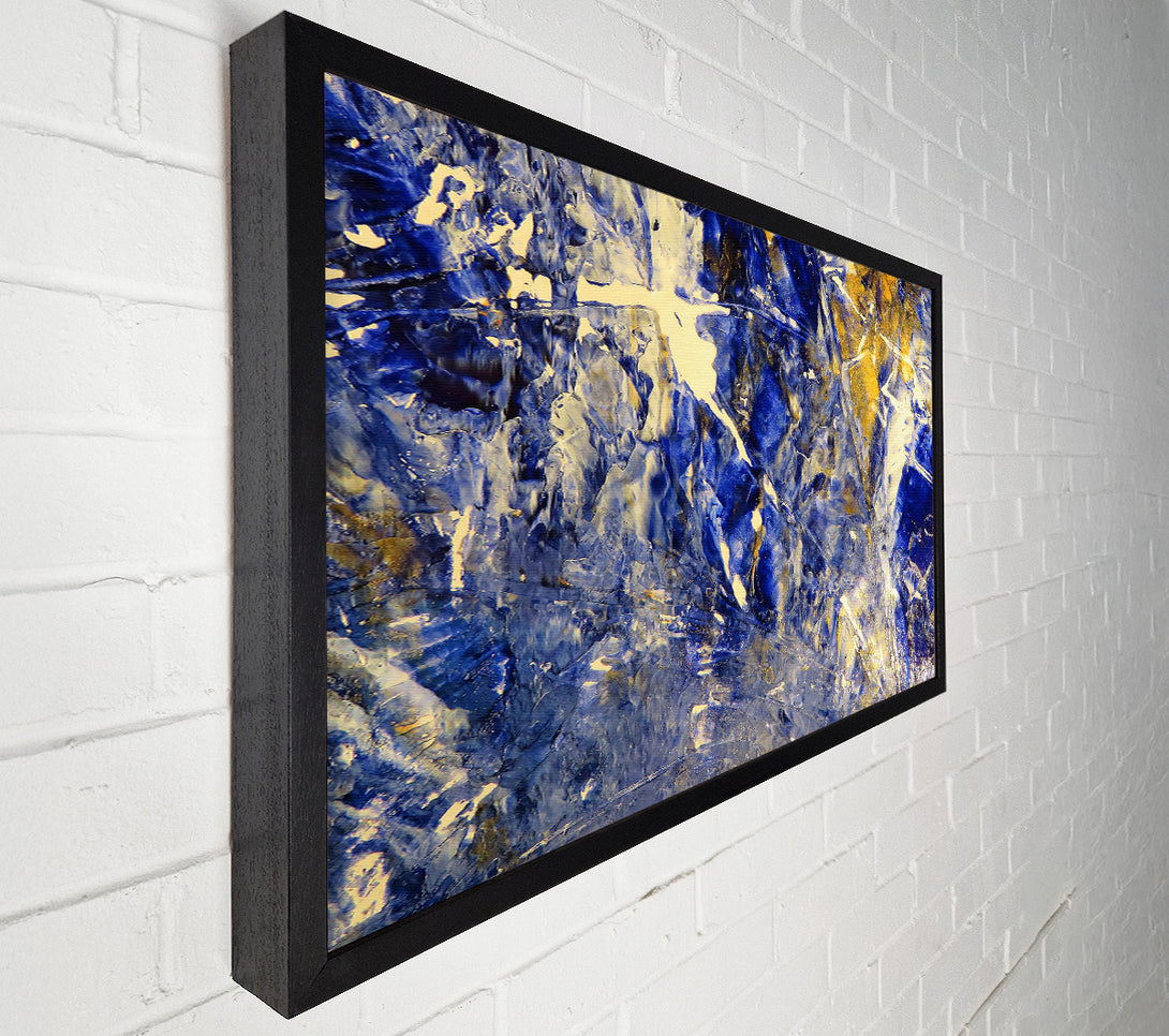  A Canvas Print of Indigo Flowing Lines Canvas Art